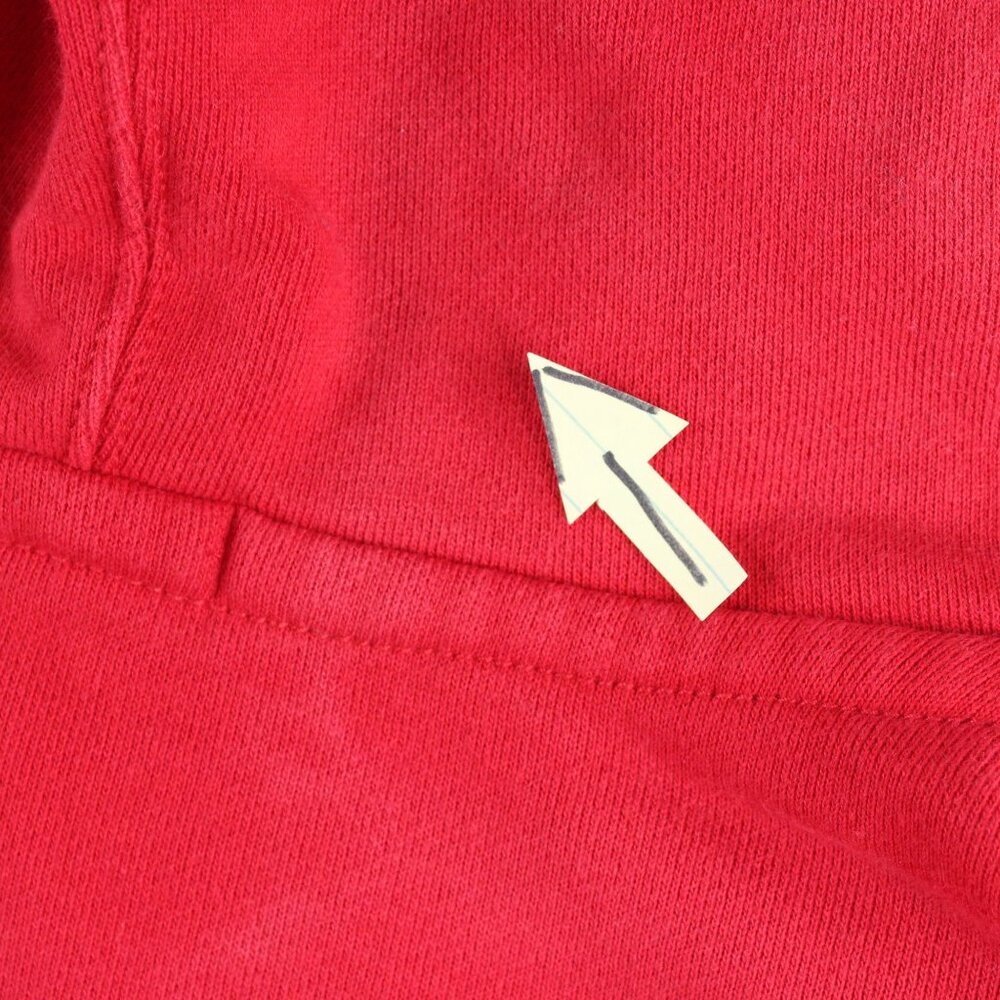 Polo Ralph Lauren 2XL Red Full Zip Distressed Hoodie Sweatshirt Blue Pony - Picture 12 of 14